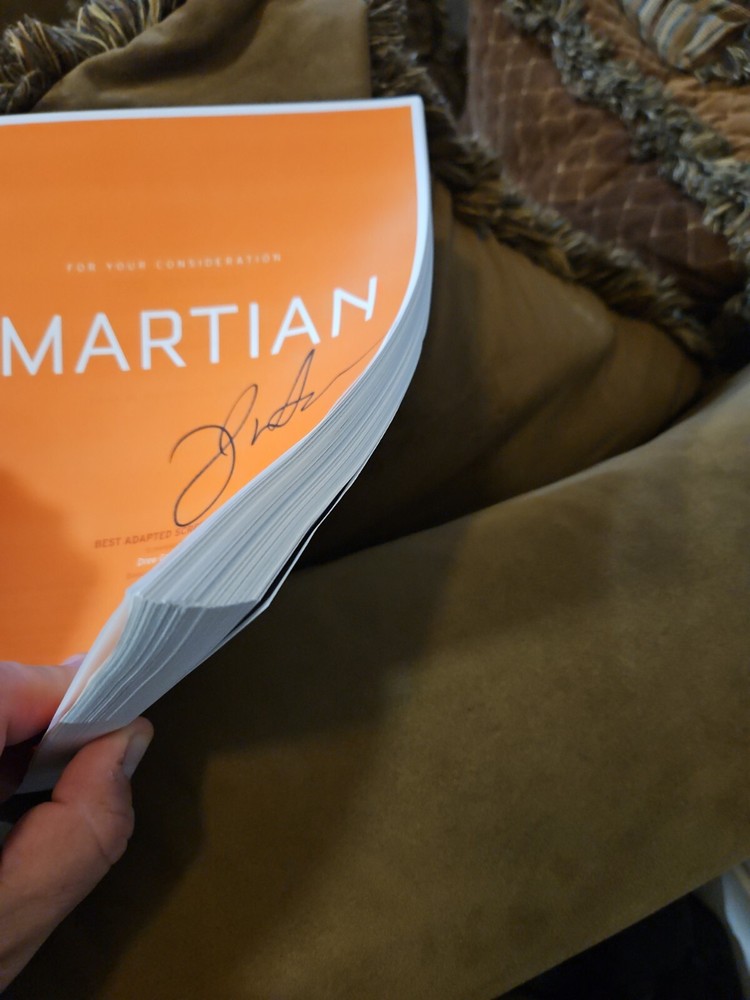 Jessica Chastain Signed Script - The Martian - JSA