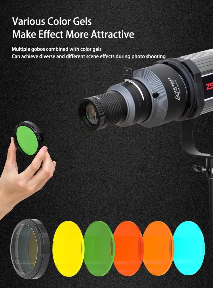 Conical Optical Snoot Spotlight Zoom LED Studio Light Flash Strobe Bowens Mount