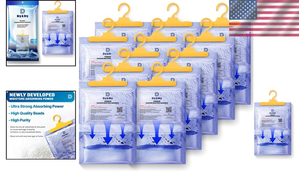 12 Pack Dehumidifiers 7 OZ for Basements & Closets - Fresh Air Solution