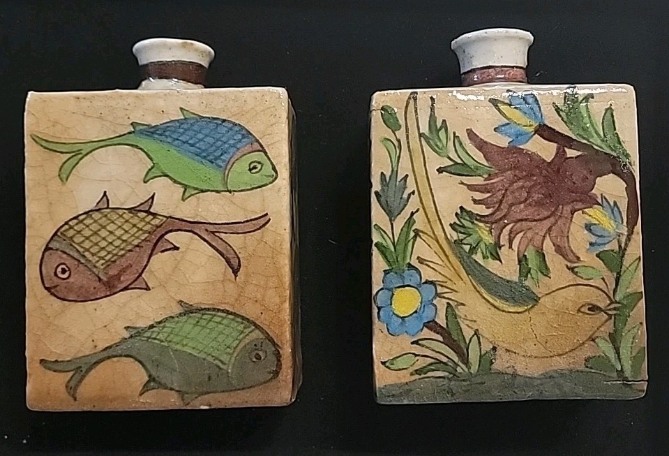 Amazing Ancient PERSIAN HANDPAINTED VASES (2)