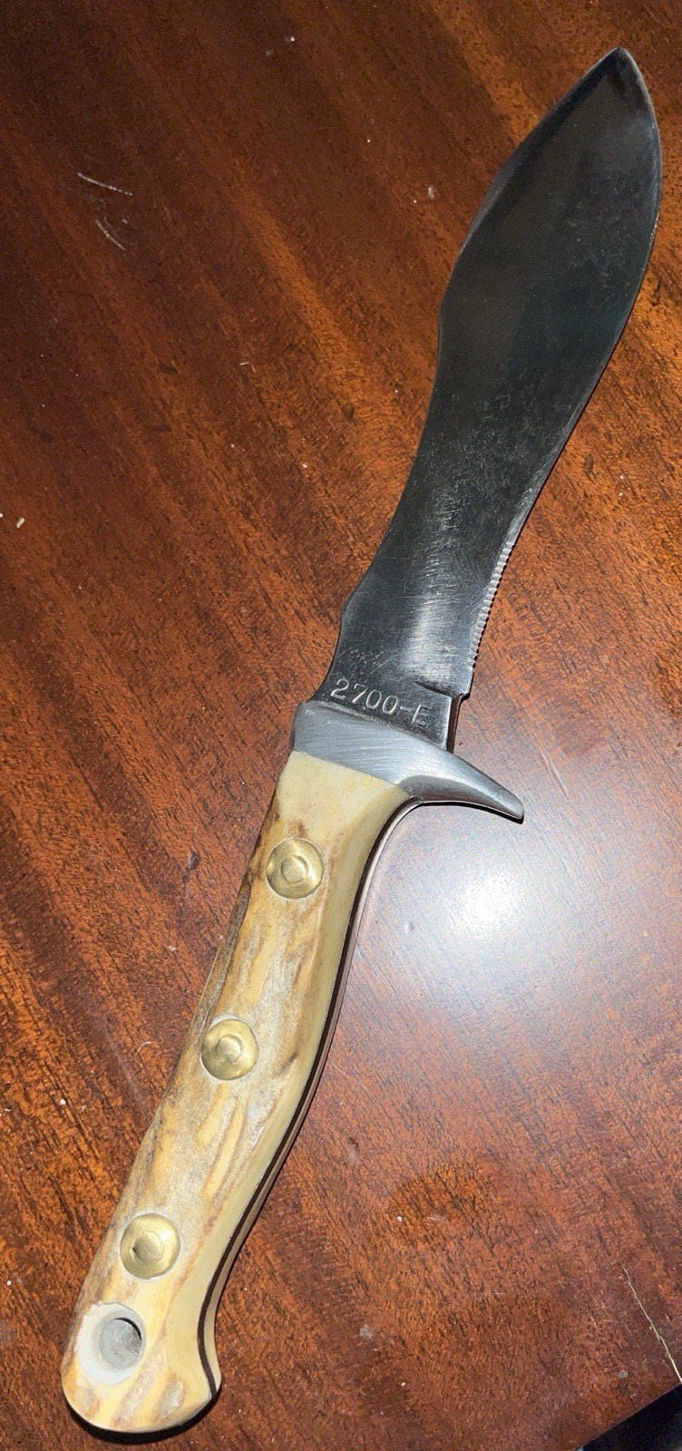 Olsen Knife Co. Elk-Hunter 2700-E hunting knife antler handle