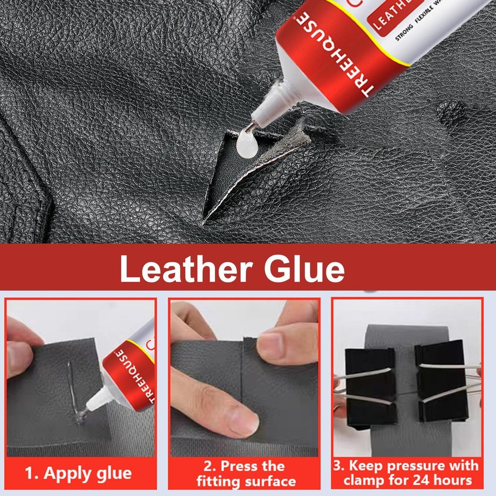 60ml Clear Leather Adhesive Car Seat Glue For Sofas, Purses, Leather Bonding