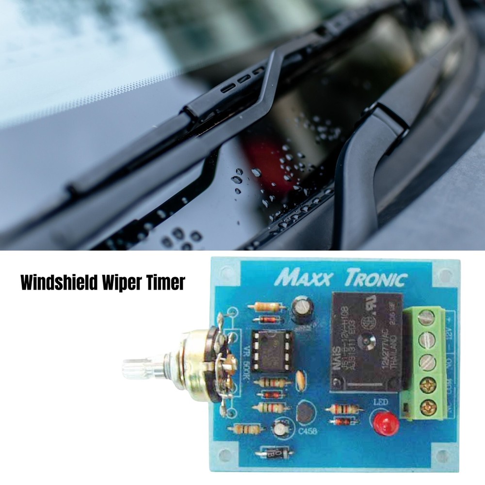 Assembled kit 12VDC Windshield Wiper Car Motor Timer Control 3 - 30 seconds