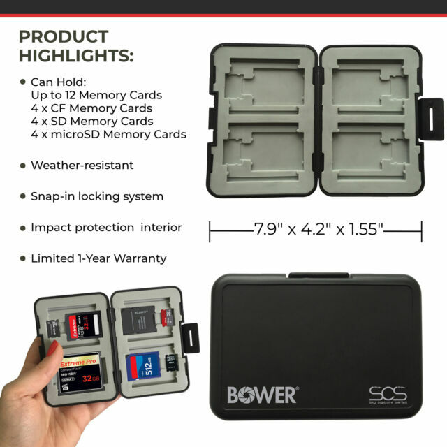 BOWERUSA Heavy Duty Memory Card Case
