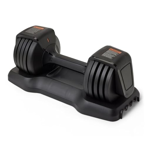AMAZON BASICS ADJUSTABLE DUMBBELL, 25 LB - BLACK
