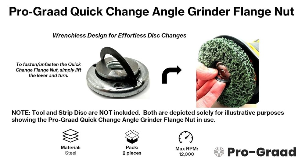 Effortless 5/8-11 Angle Grinder Nut Set - Precision Engineered for Stability