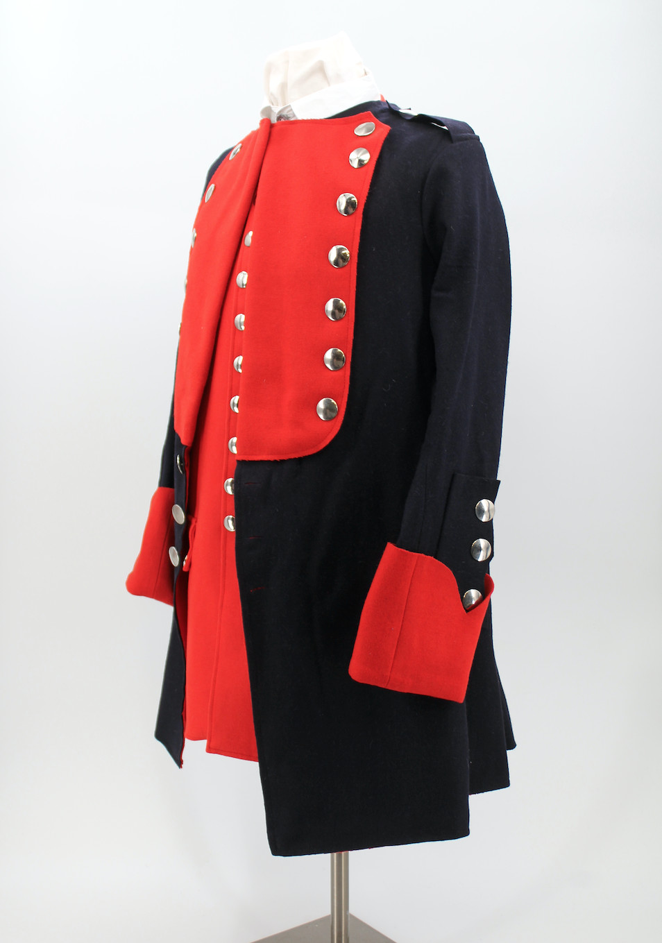 French & Indian War Blue & Red Regimental Coat Size 46 / XL