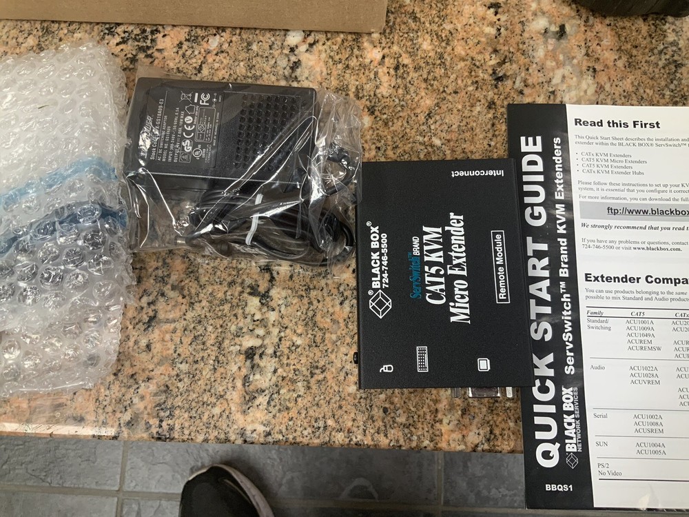 Black Box Acumrem Cat 5 KVM Microextender (remote Unit)