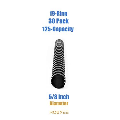 19 Ring Plastic Binding Comb5/8 Inch Diameter125 Sheet CapacityLetter Size Bl...