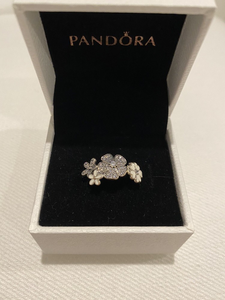 New Authentic Pandora White Ring Gift Box. Small - Size Box