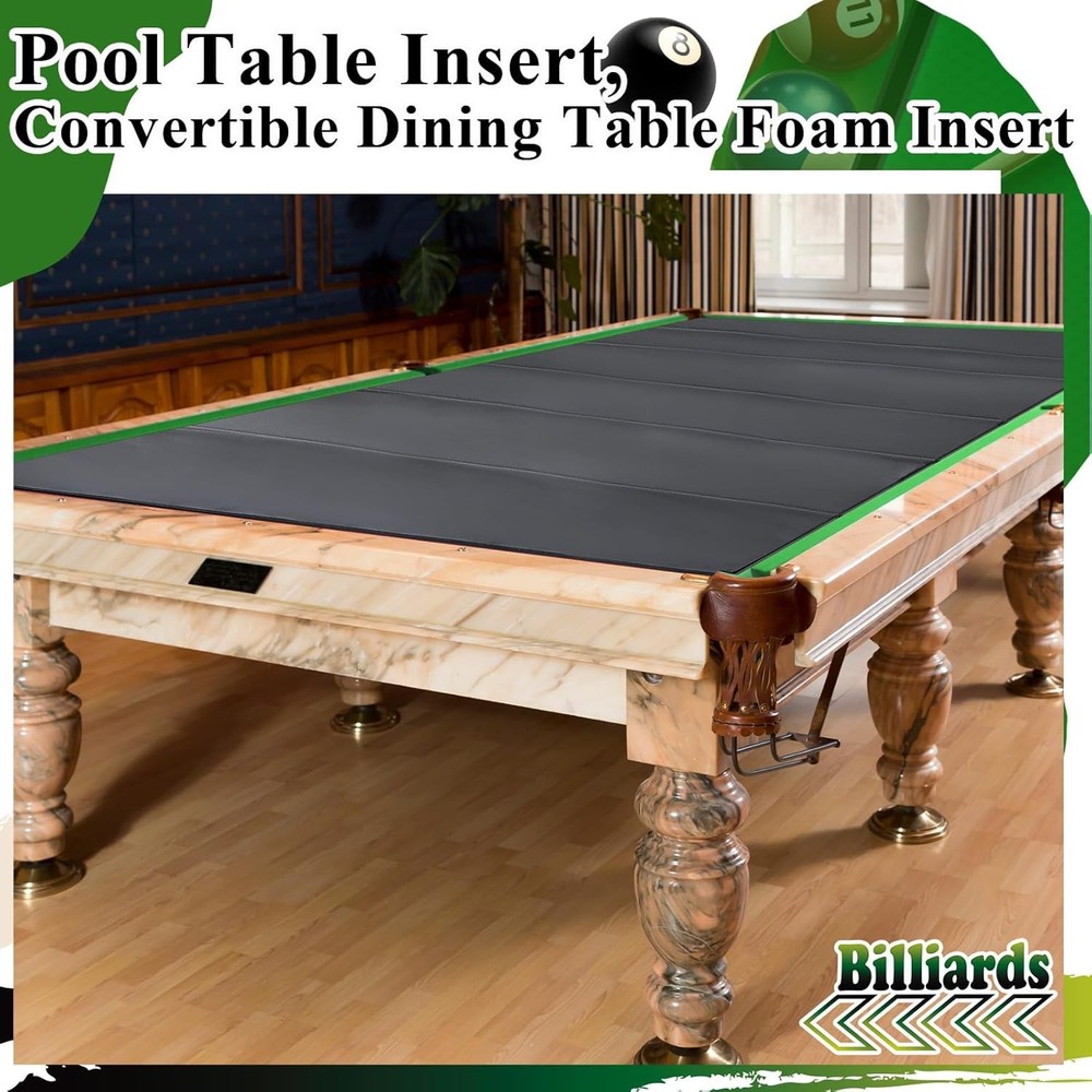8 Ft/7 Ft Pool Table Insert for Table Conversion Topper Dining/Game Foam Billiar