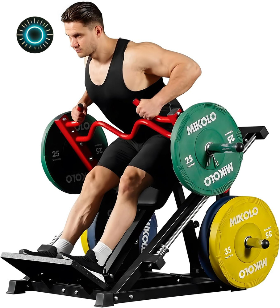 Linear Row Machine Back Workout Machine for Home Gym Plate-Loaded Back Machine