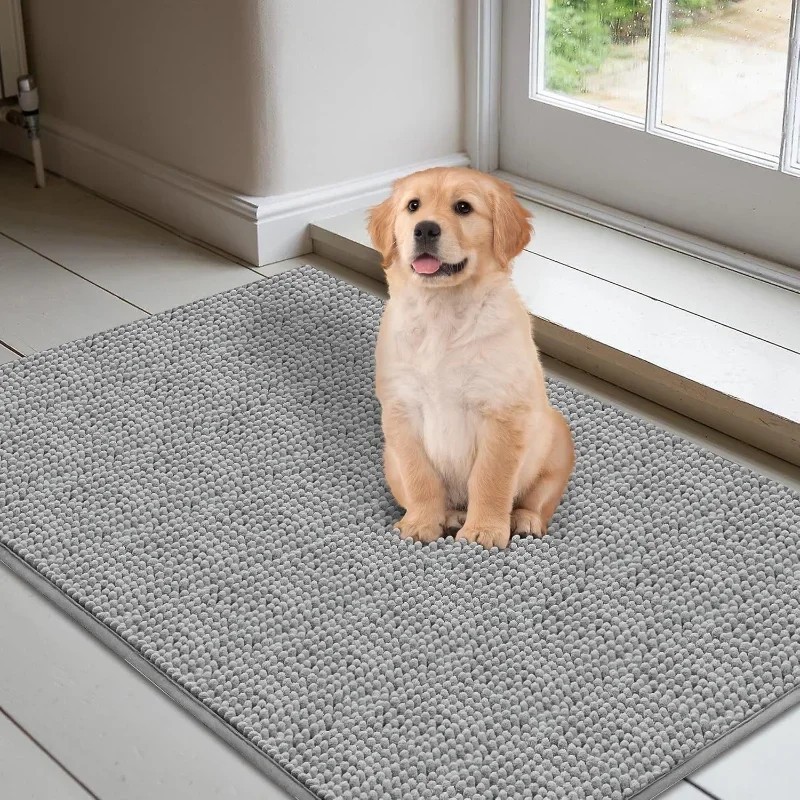 Dog Door Mat for Muddy Paws 30X50 Absorbs Moisture and Dirt Absorbent Non-Slip
