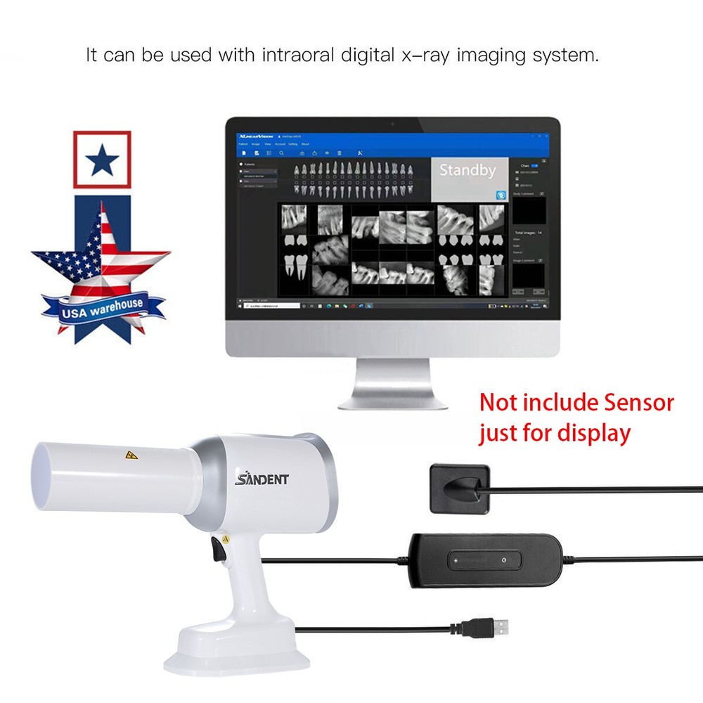 USA Dental Handheld X-rays Unit Machine +Scatter Shield Protective Ring
