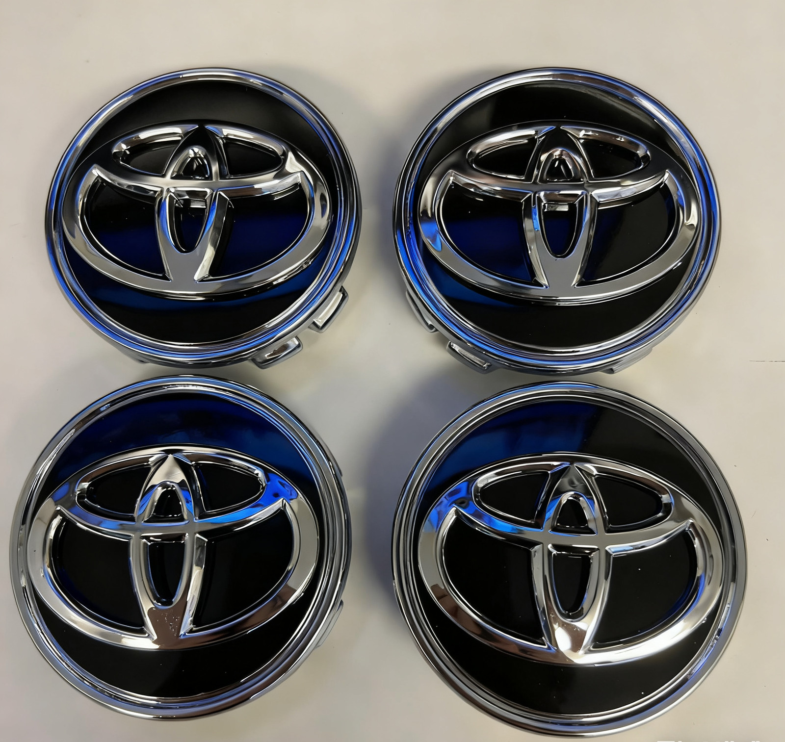 4x Wheel Center Caps BLACK Emblem Fit FOR TOYOTA RAV4 C-HR Corolla Camry 62mm💎