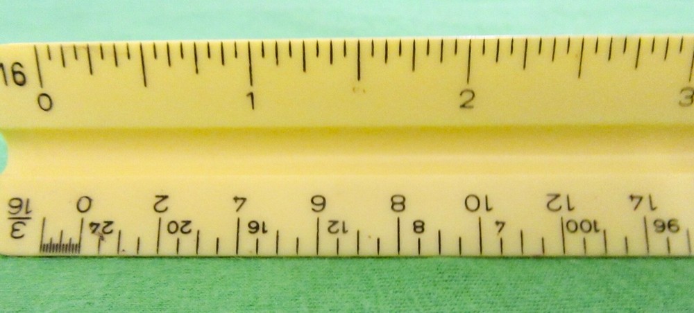 Vintage Triangle Architect Ruler Made in West Germany