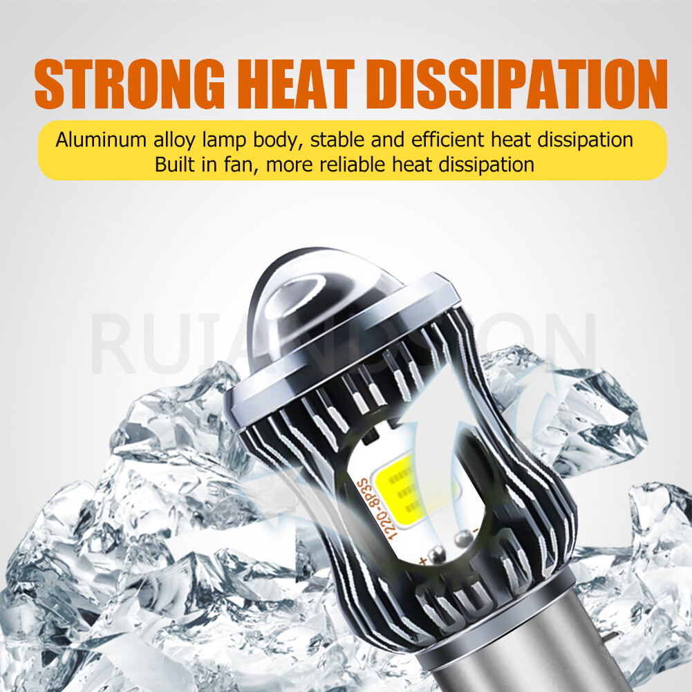 1pc BA20D H6 LED Motorcycle Headlight Bulb S1 S2 Hi Lo Beam DRL Lamp 10-80V