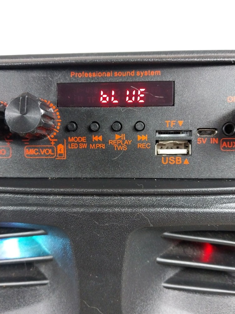 Aesackir Bluetooth Speaker Lights Up No Mic. or Remote TESTED Lights Work