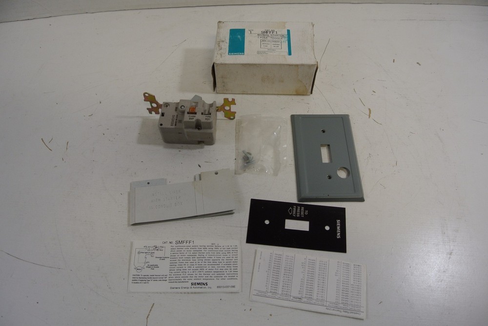 Siemens Manual Starter Toggle Switch single pole Cat: SMFFF1 NIB