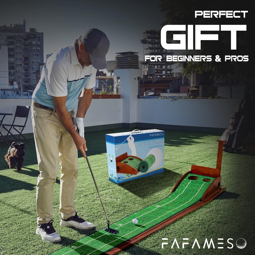 Versatile Indoor Golf Putting Mat - Effortless Ball Return & Skill Improvement