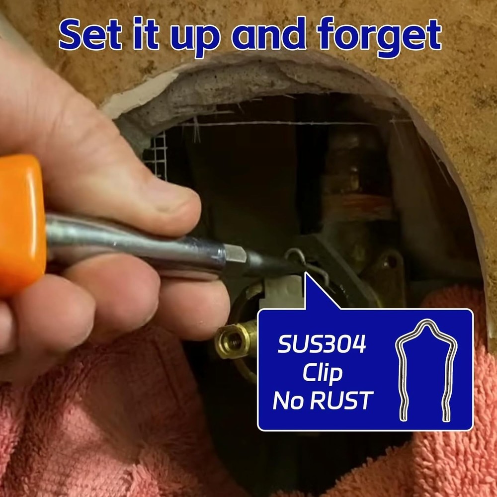 Durable Shower Adapter Replacement - Includes Clip & Screws for Easy Install