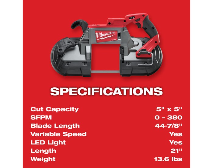 Milwaukee 2729-22 M18, Fuel Deep Cut Saw 2 Batteries and charger