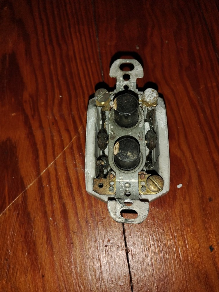 Antique Push Button Light Switch Single Pole ON OFF works tested