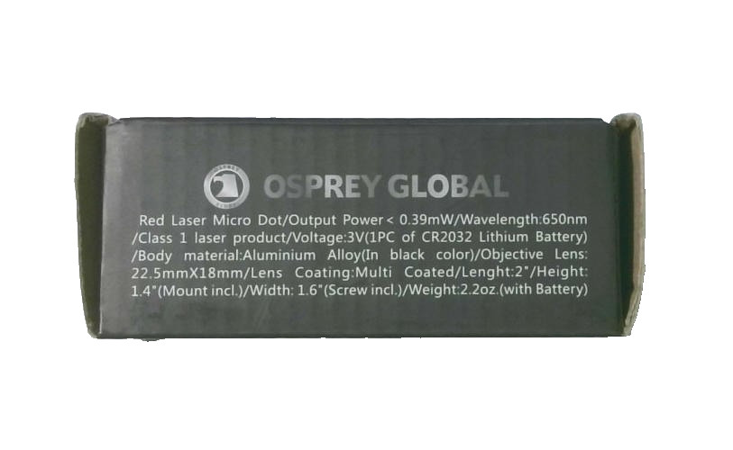 Osprey Global Pistol Micro Dot Reflex Sight
