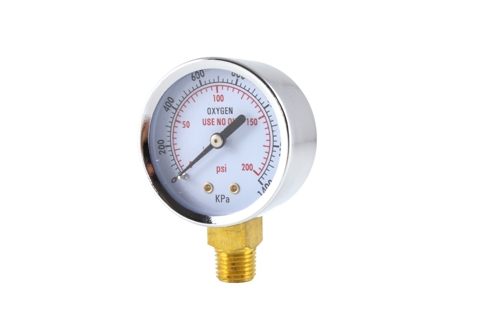 Low and High Pressure Gauges for Oxygen Regulator - 2 inches - 1/4" NPT (PAIR)