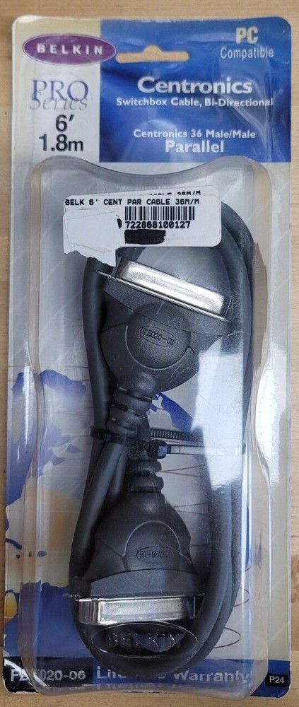New Old Stock BELKIN Parallel Cable 6ft