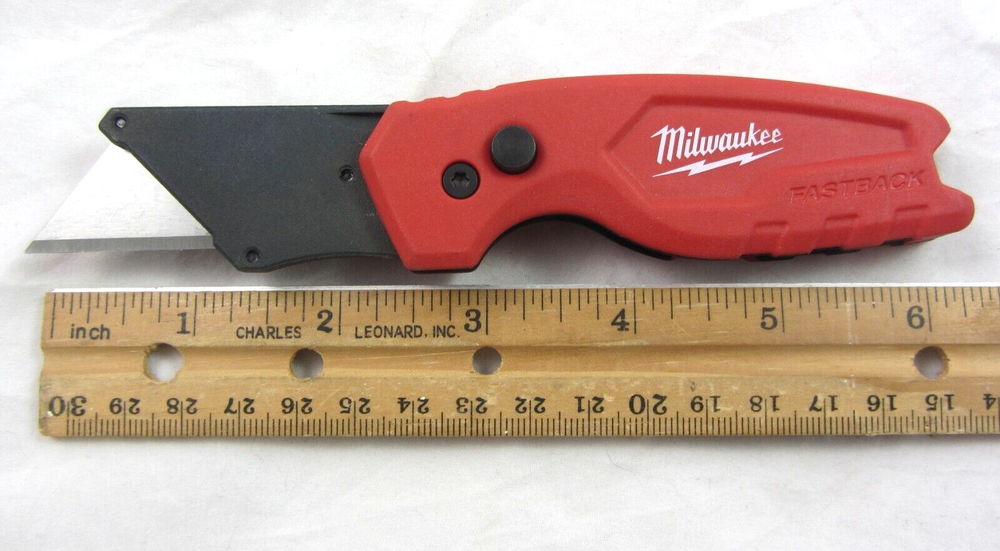 Milwaukee 3 Pack 48-22-1500PA FASTBACK Push Button Compact Folding Utility Knife