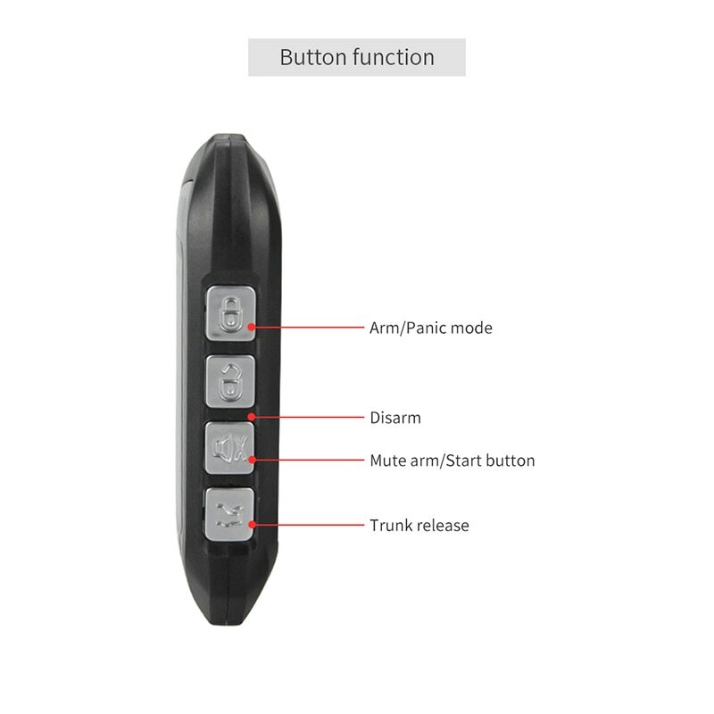 EASYGUARD 2 Way Car Alarm System LCD Display auto Start push button stop