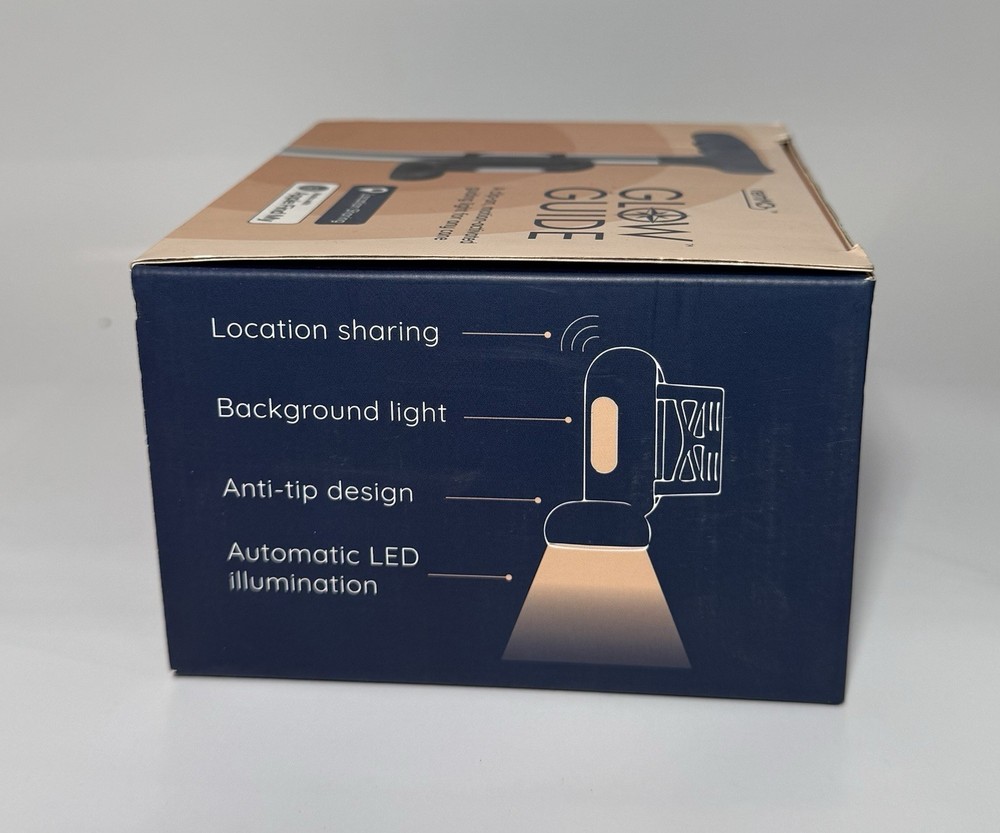 Smart Rechargeable Light W/Tracker Apple Compatible For Walking Cane Walker