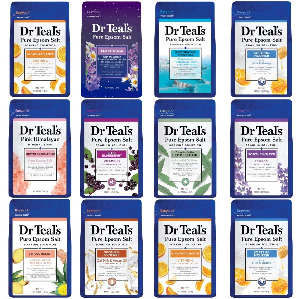 Dr Teal's Epsom Salt Soaking Solution, 3lbs - Select Scent (Free Shipping)
