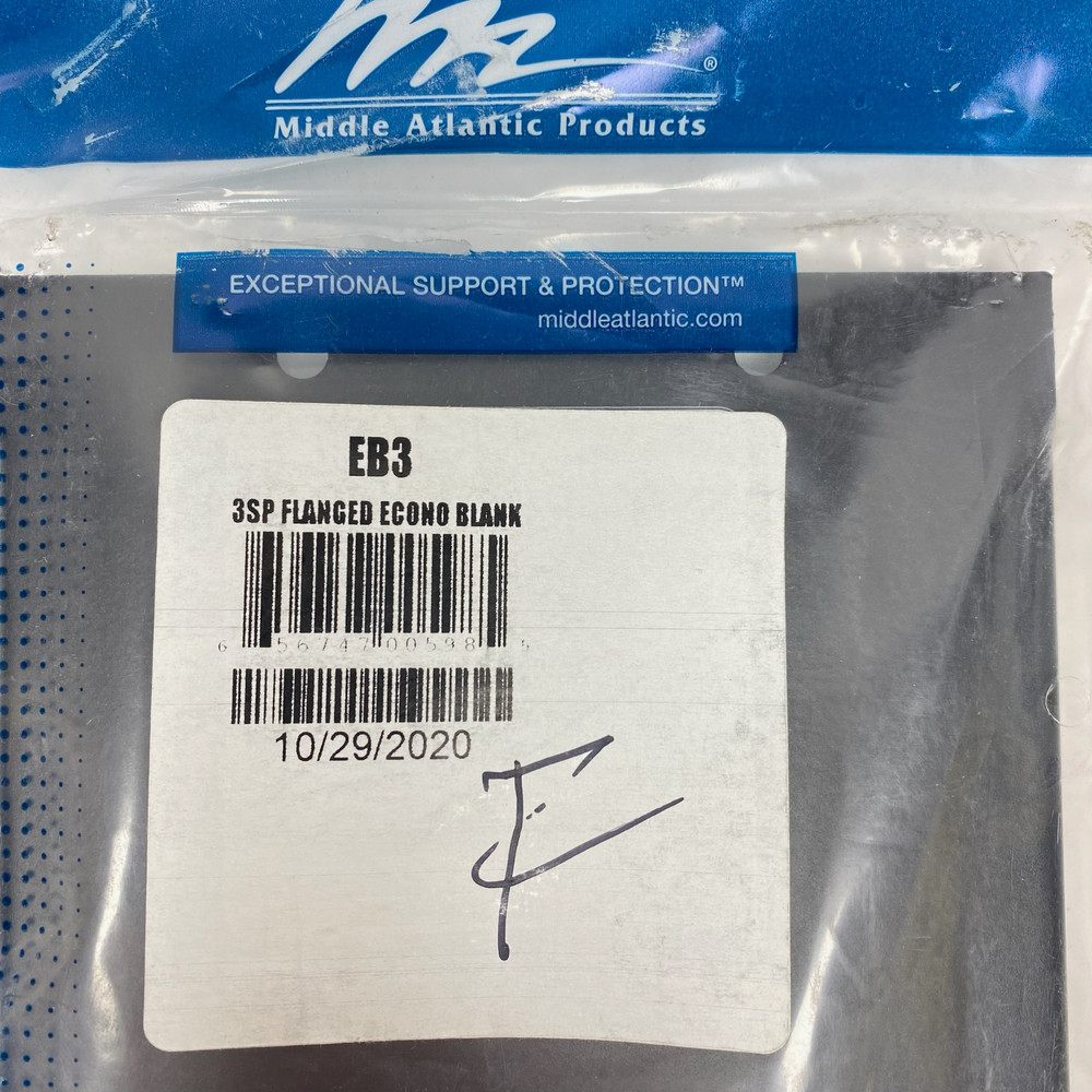 Middle Atlantic EB3 Series Flanged Blank Panel