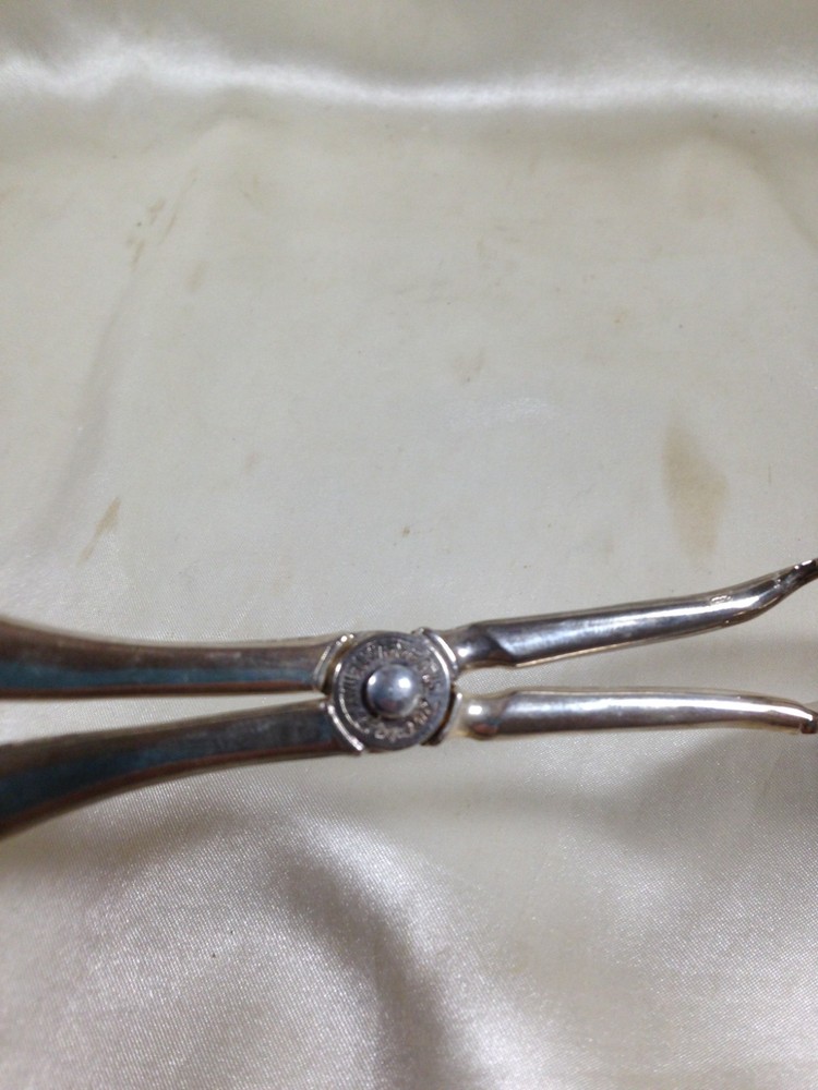Vintage Leonard Silverplate Pastry Cake Serving Tongs