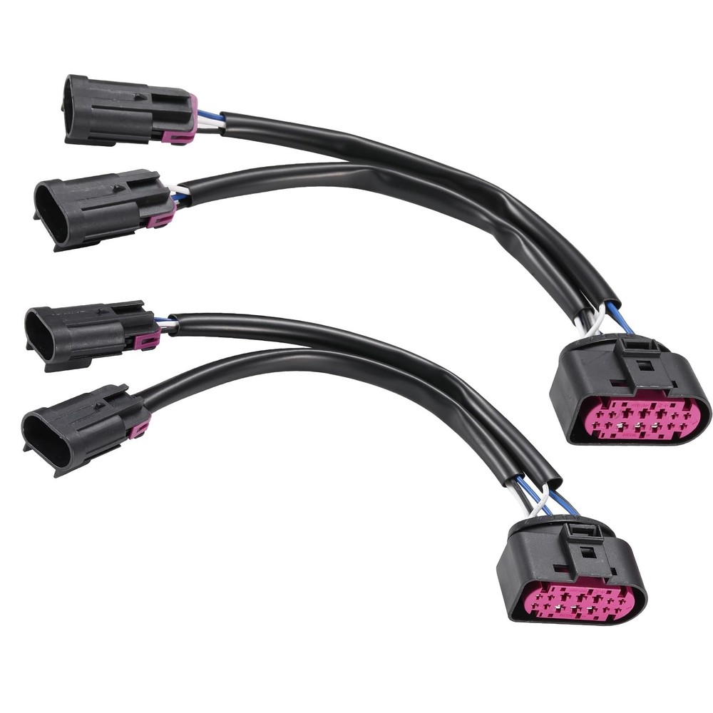 2Pcs Conversion Harnesses Quad Housing to Projector Headlight - Easy to Insta...