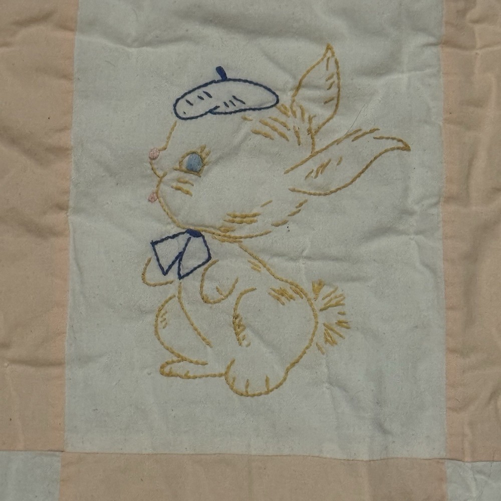 Handmade Embroidered Children’s Quilt throw
