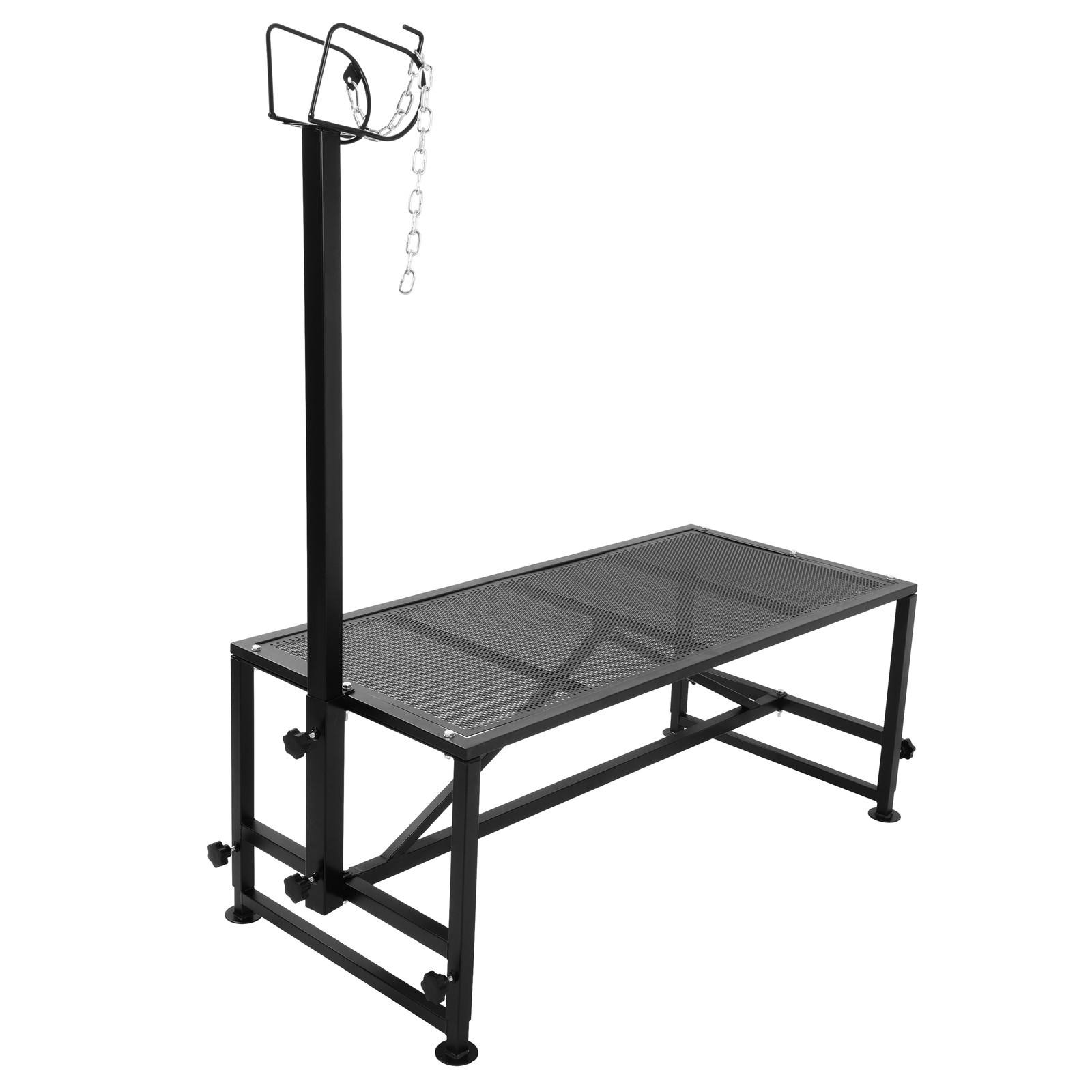 Adjustable 51x24" Metal Trimming Stand for Sheep Goat Milking Livestock Stand