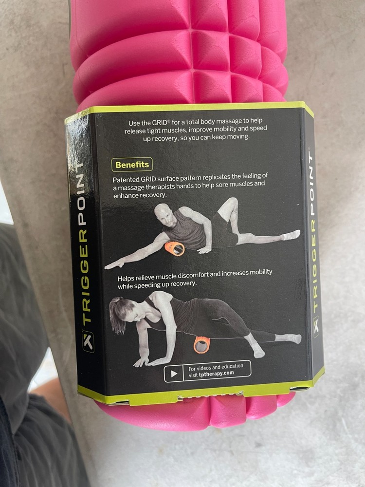 Trigger Point GRID 1.0 Foam Roller 13” Pink Black Massager