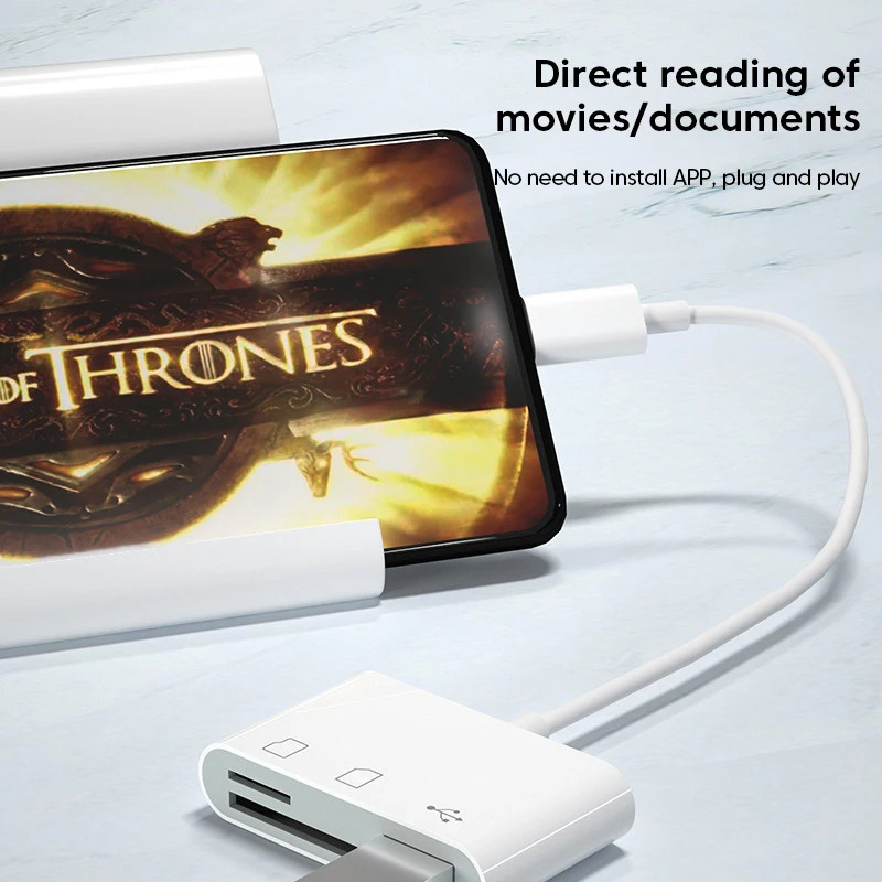 USB C SD Card Reader for iPhone Android Macbook Micro SD to Type C OTG Adapter