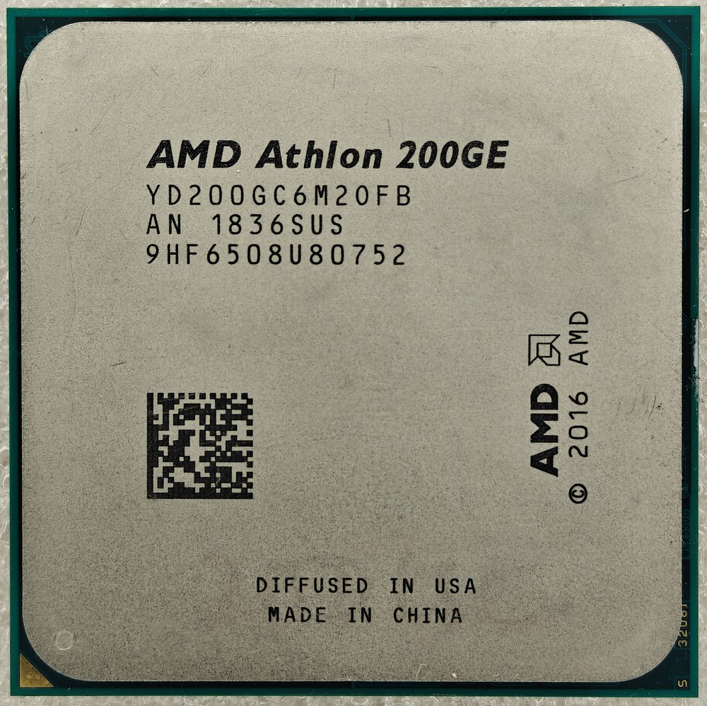 AMD Athlon 200GE 3.2 GHz Dual-Core 4 Threads 5MB Socket AM4 35W CPU Processor