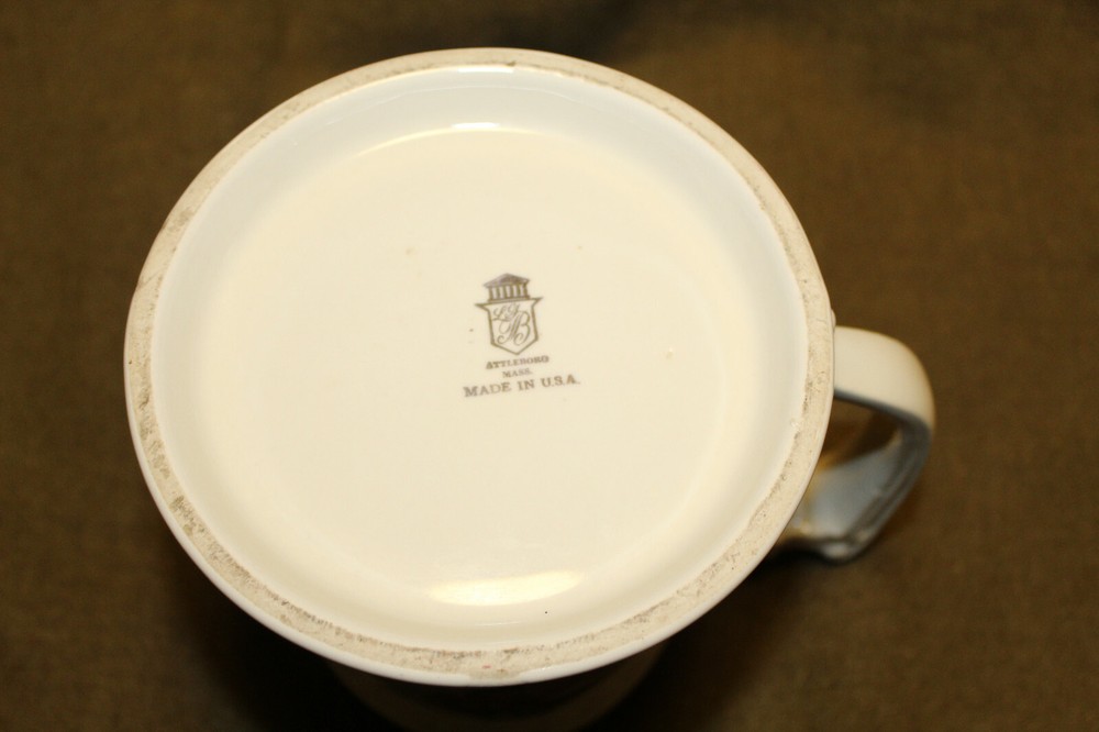 Scarce Original WW2 U.S. Marine Corps "MACS-4" White Ceramic Mug, Named