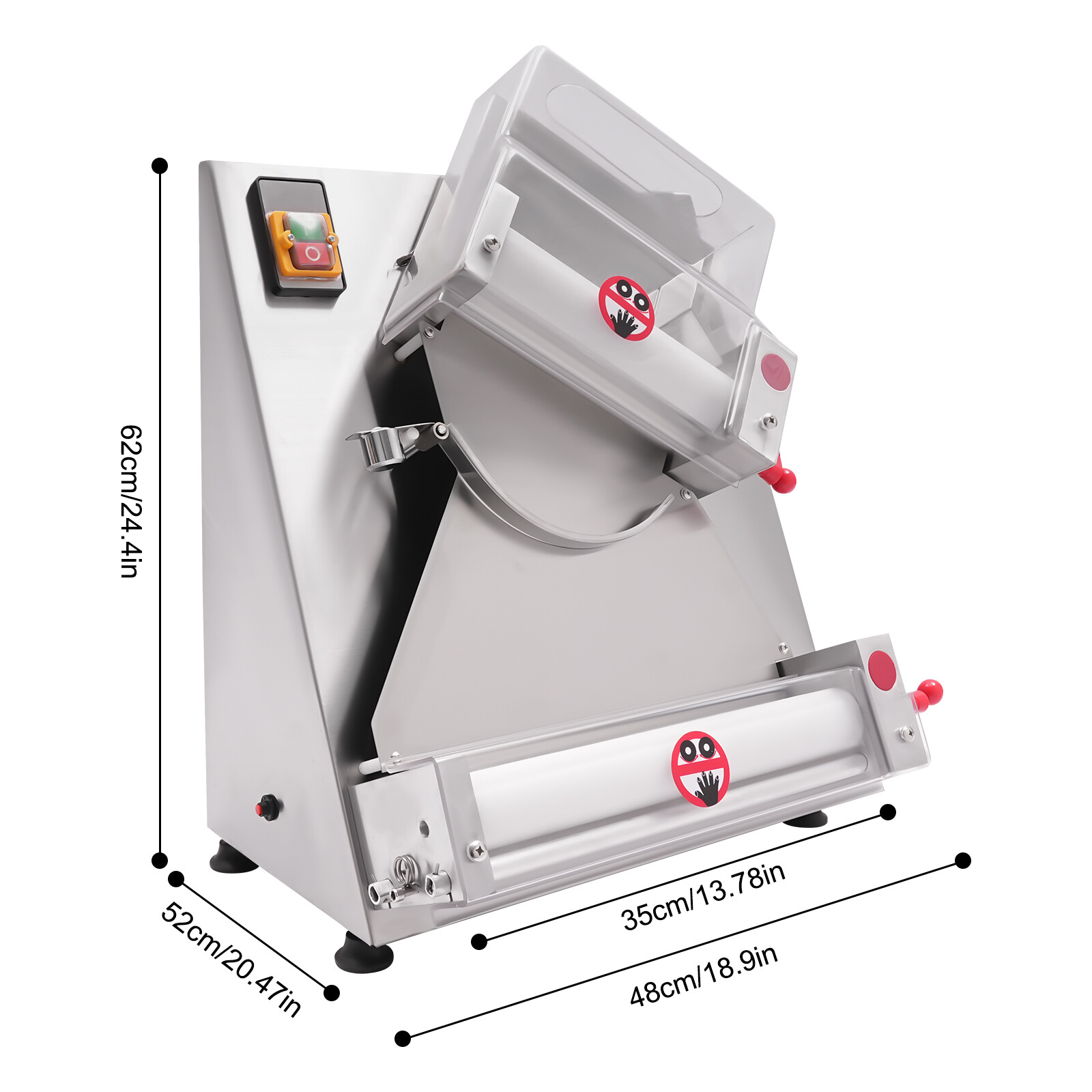 4"-16" Electric Dough Roller Sheeter Pastry Pizza Maker Press Making Machine New