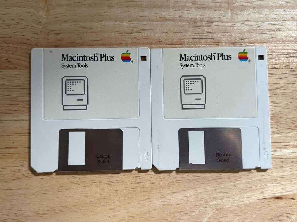 ONE - 1985 Vintage Macintosh Plus System Tools Double-Sided 3.5" Floppy Disk