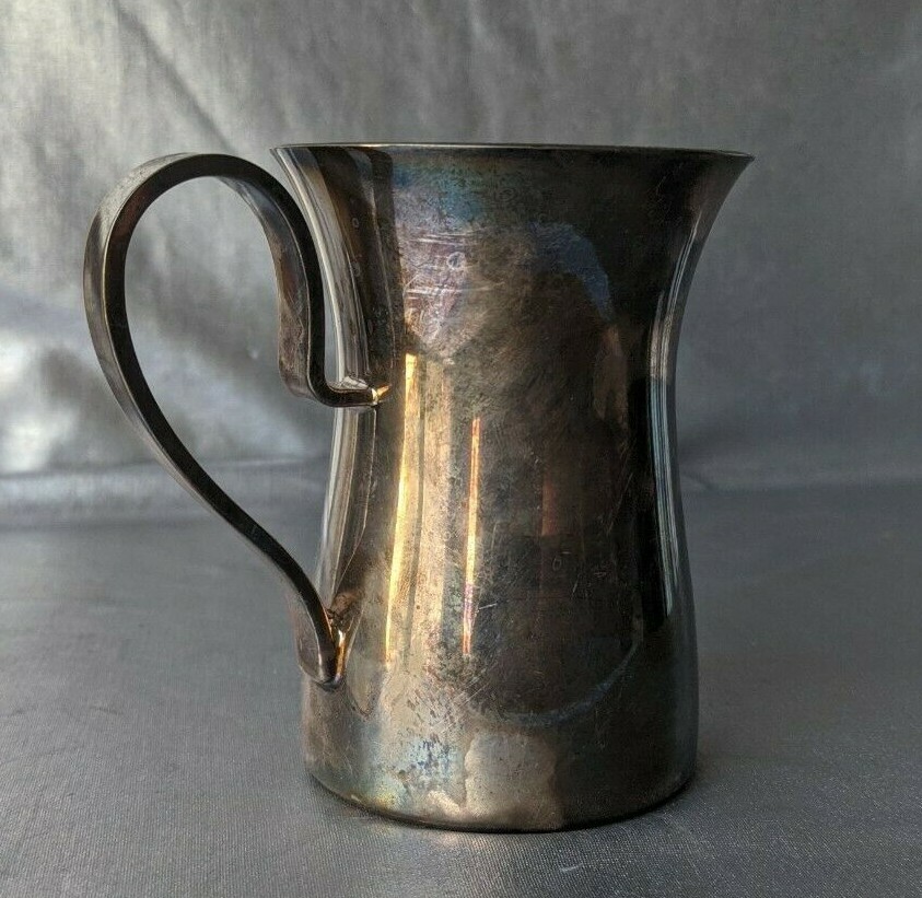 ITALY SILVER PLATED CREAMER SERVER. HALL MARKS ON BOTTOM