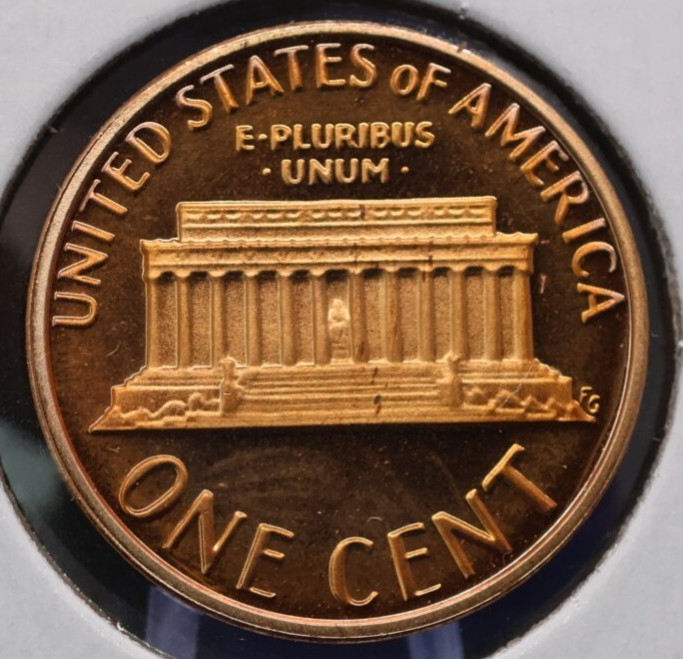 1981-S Cameo Proof Uncirculated Lincoln Memorial cent. Type 1.