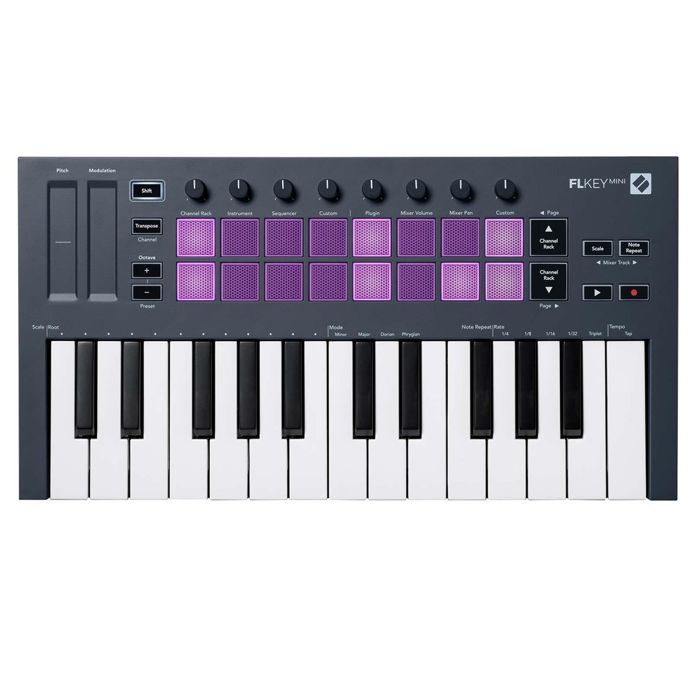 Novation FLkey Mini Compact 25-Mini-Key MIDI Keyboard Controller w Case