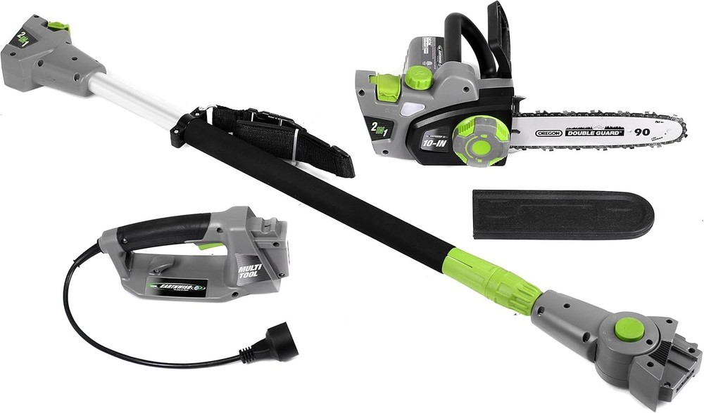 Dual Function Electric Pole Saw & Chainsaw - 5 Angle Settings & Safety Features