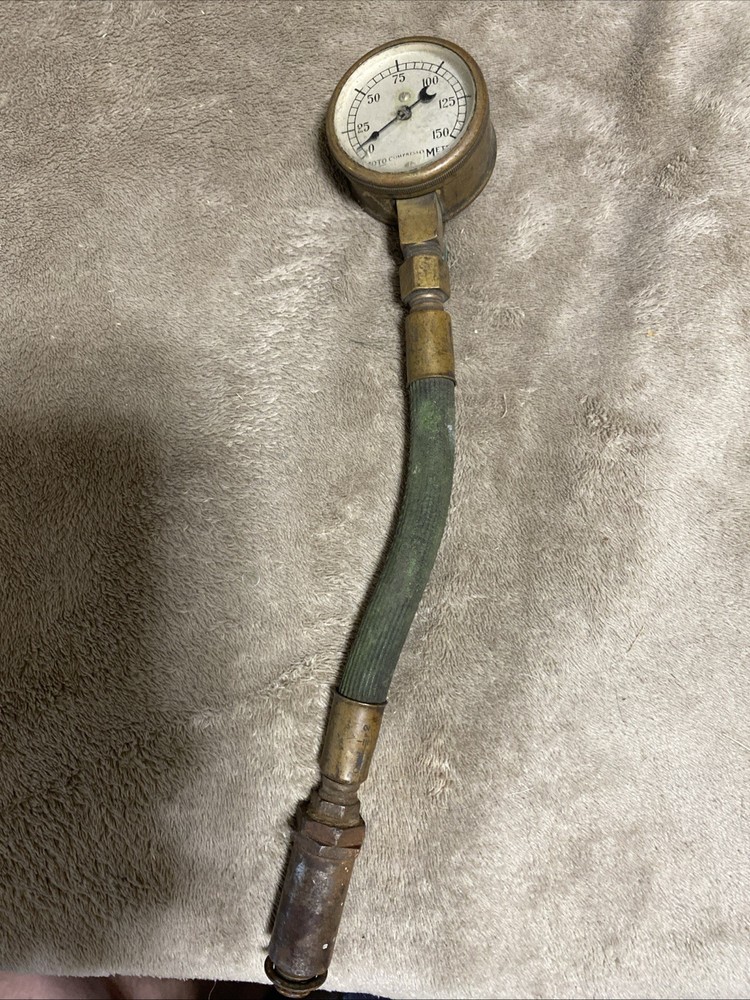 VINTAGE MOTOMETER COMPRESSION TESTER GAUGE